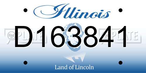 D163841 Illinois License Plate