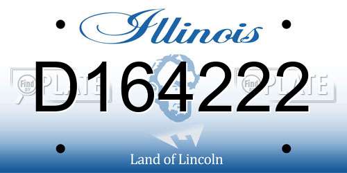 D164222 Illinois License Plate