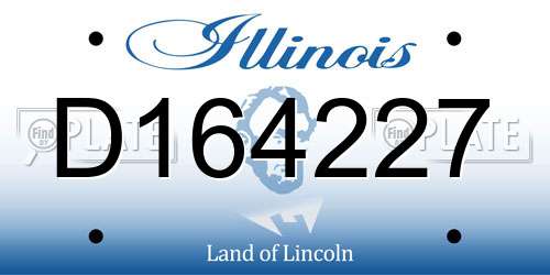 D164227 Illinois License Plate