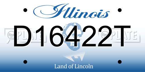 D16422T Illinois License Plate