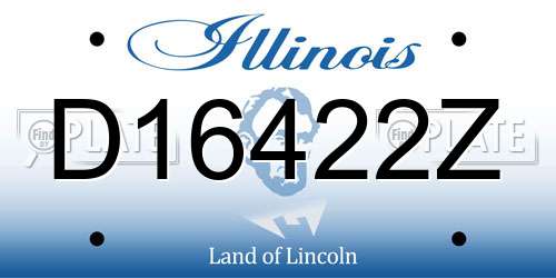 D16422Z Illinois License Plate