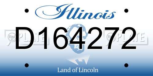D164272 Illinois License Plate