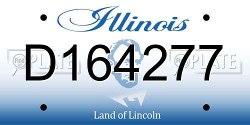 D164277 Illinois License Plate