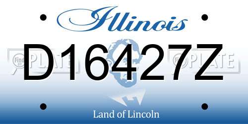 D16427Z Illinois License Plate