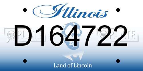 D164722 Illinois License Plate