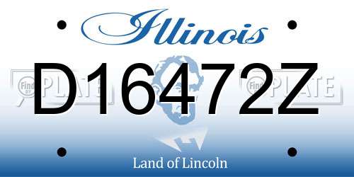 D16472Z Illinois License Plate