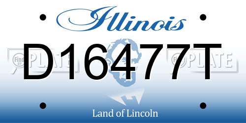 D16477T Illinois License Plate