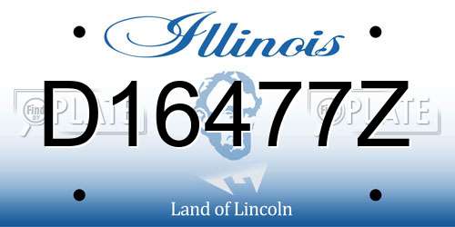 D16477Z Illinois License Plate