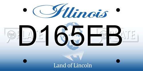 D165EB Illinois License Plate