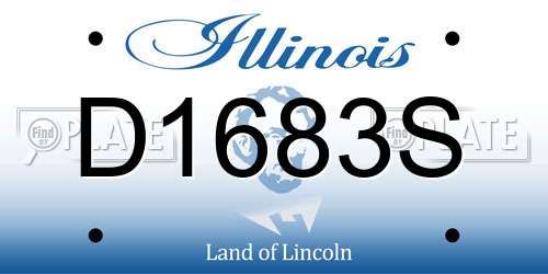 D1683S Illinois License Plate