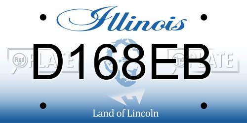 D168EB Illinois License Plate