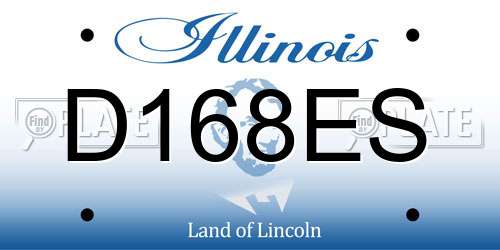 D168ES Illinois License Plate