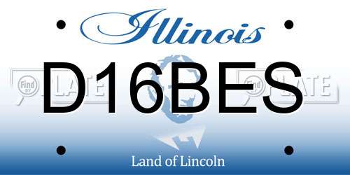 D16BES Illinois License Plate