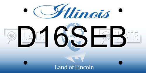 D16SEB Illinois License Plate