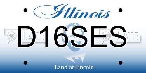 D16SES Illinois License Plate