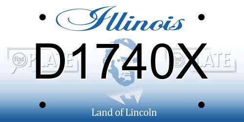 D1740X Illinois License Plate