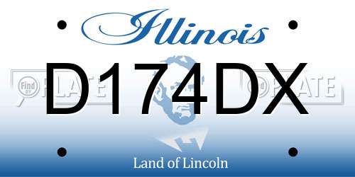 D174DX Illinois License Plate