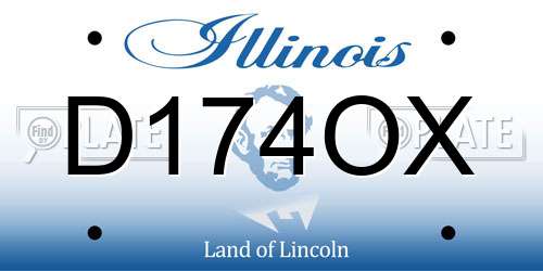D174OX Illinois License Plate