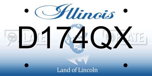 D174QX Illinois License Plate