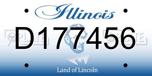D177456 Illinois License Plate