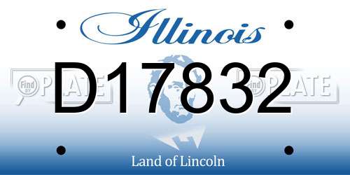 D17832 Illinois License Plate