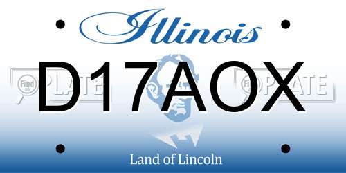 D17AOX Illinois License Plate