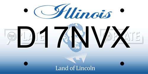 D17NVX Illinois License Plate