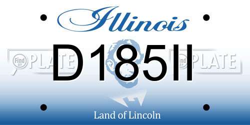 D185II Illinois License Plate