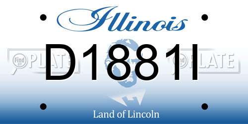 D1881I Illinois License Plate