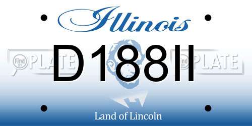 D188II Illinois License Plate