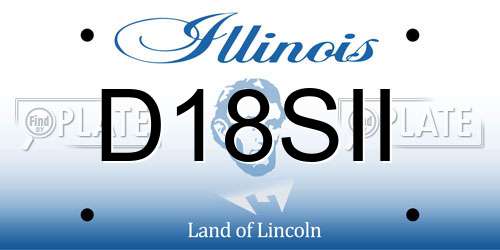 D18SII Illinois License Plate