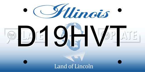 D19HVT Illinois License Plate