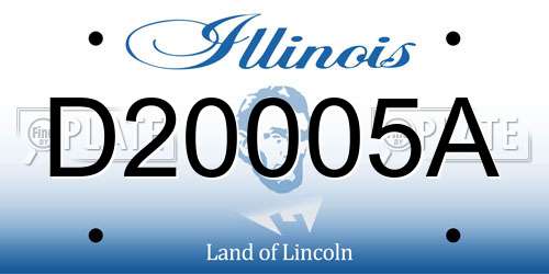 D20005A Illinois License Plate