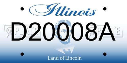 D20008A Illinois License Plate