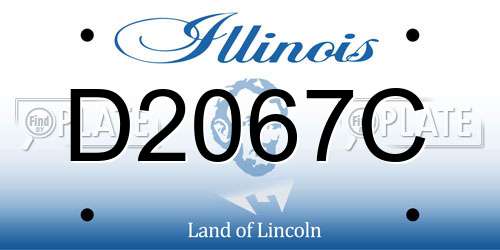 D2067C Illinois License Plate