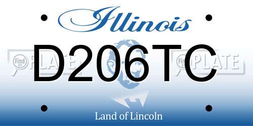 D206TC Illinois License Plate