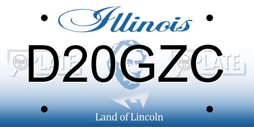 D20GZC Illinois License Plate
