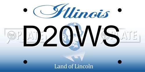 D20WS Illinois License Plate