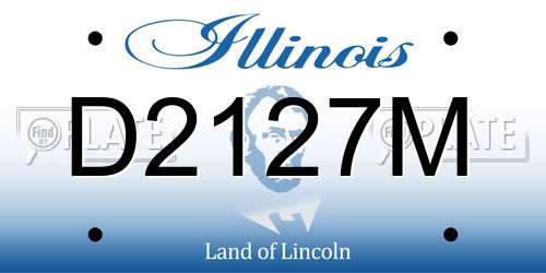 D2127M Illinois License Plate