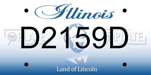 D2159D Illinois License Plate