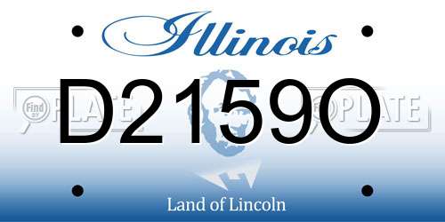 D2159O Illinois License Plate