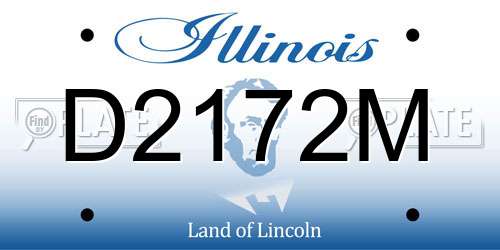 D2172M Illinois License Plate