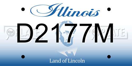 D2177M Illinois License Plate