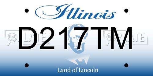 D217TM Illinois License Plate