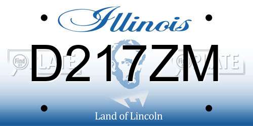D217ZM Illinois License Plate
