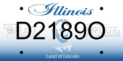 D2189O Illinois License Plate