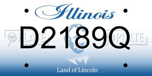 D2189Q Illinois License Plate