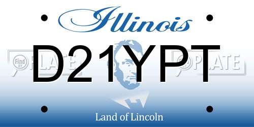 D21YPT Illinois License Plate