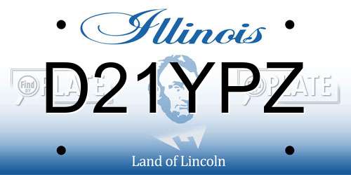 D21YPZ Illinois License Plate