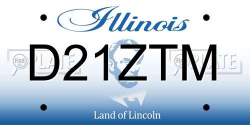 D21ZTM Illinois License Plate